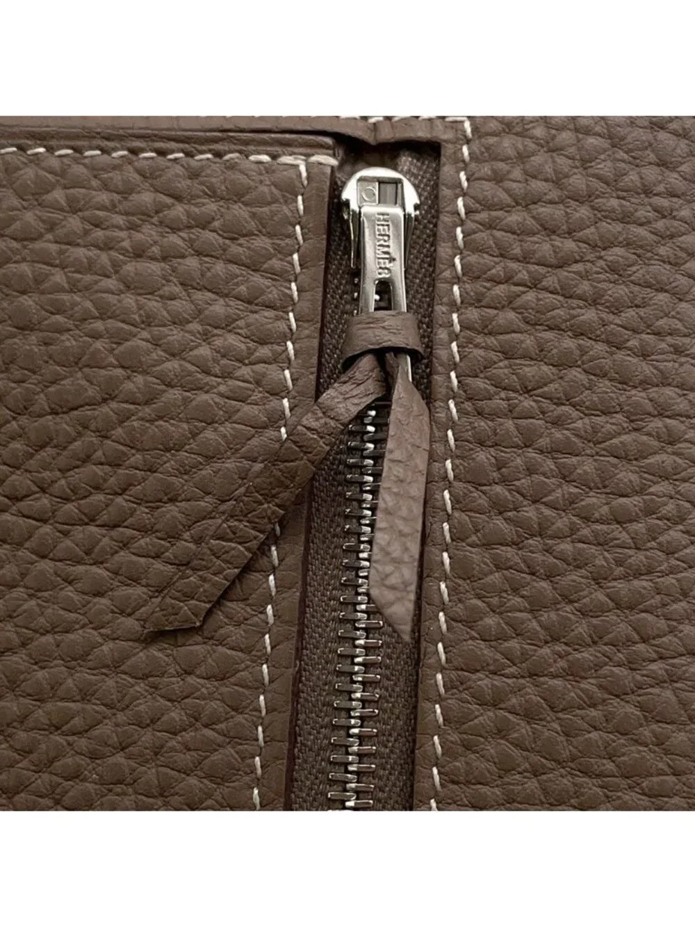 Hermes Wallet Dogon Long Etoupe Silver Togo